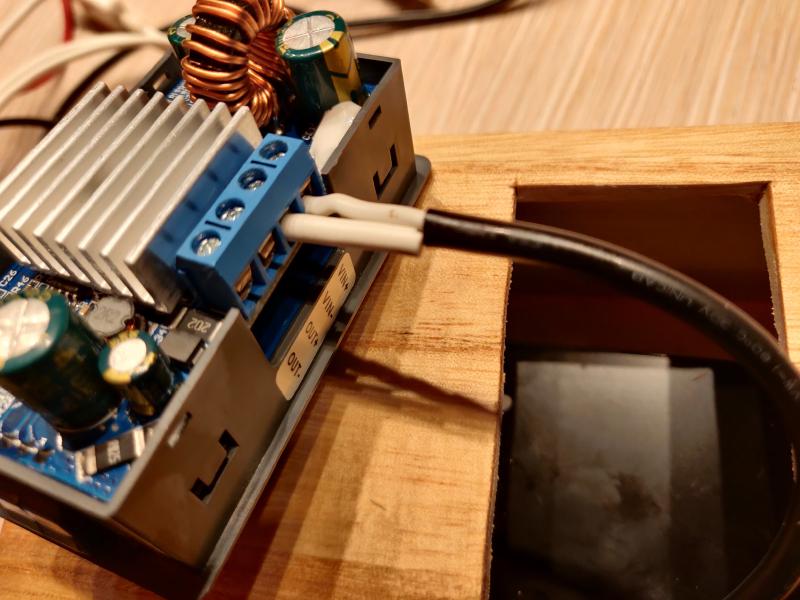 Anschluss der Zuleitung.